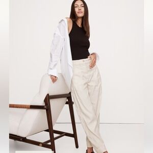 Anthropologie White Scout Tapered Ankle Pants - Size: 30